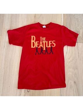 The Beatles Red Short Sleeve Tee Shirt Size Small